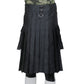 Scottish Black Utility Kilt Back