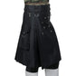 Scottish Black Utility Kilt Right