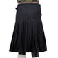 Scottish Black Wool Kilt Back