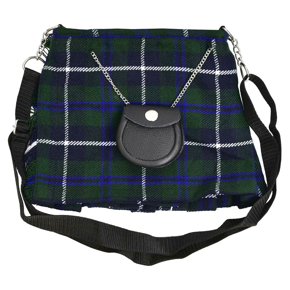 Scottish Blue Douglas Tartan  Ladies Shoulder Bag