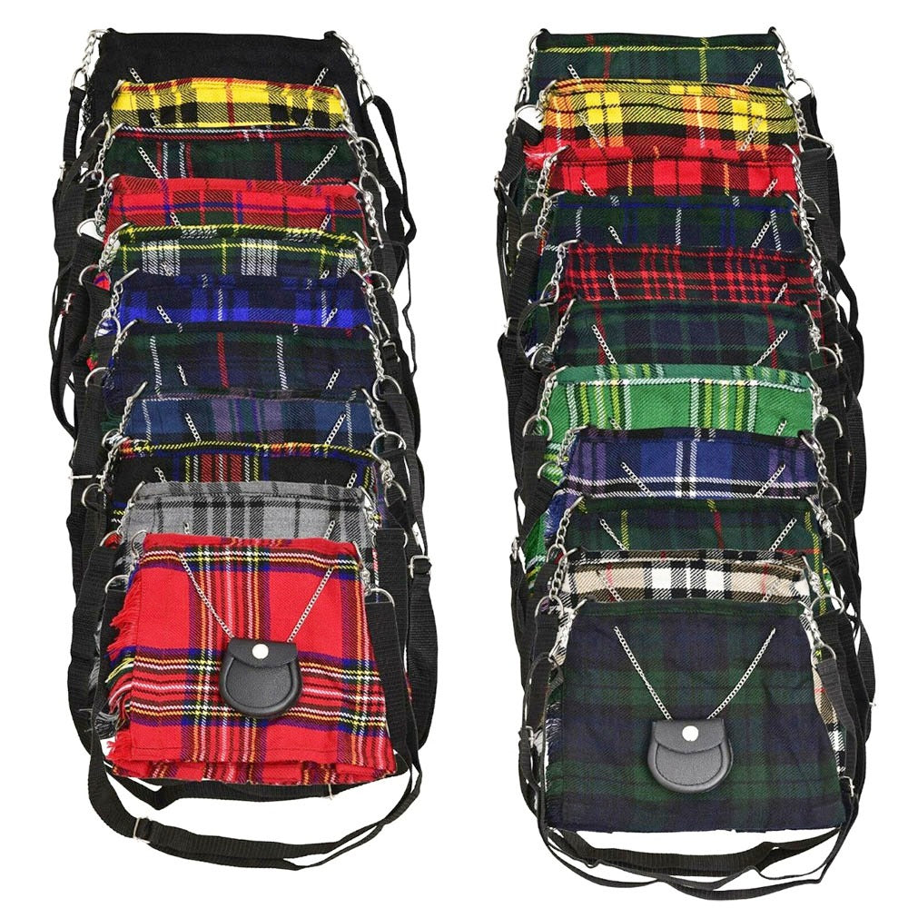 Scottish Camel Thompson Tartan Ladies Hand Bag Stock