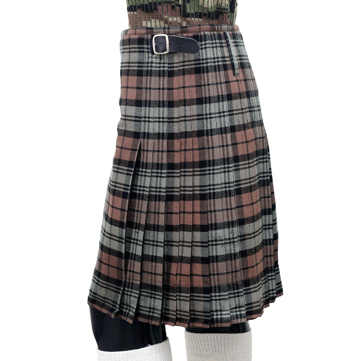 Scottish Campbell Old Weathered Tartan Kilt Left