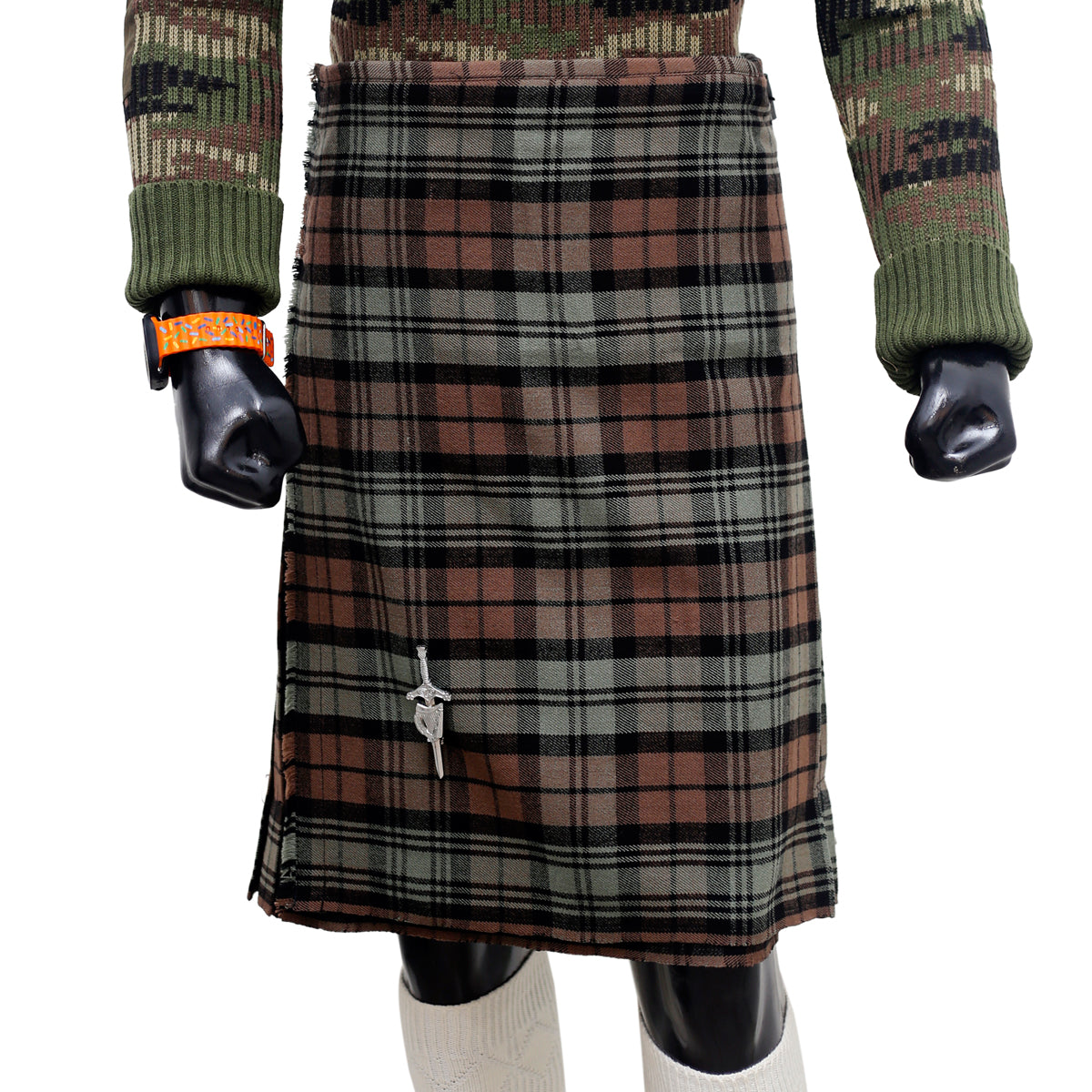 Scottish Campbell Old Weathered Tartan Kilt 