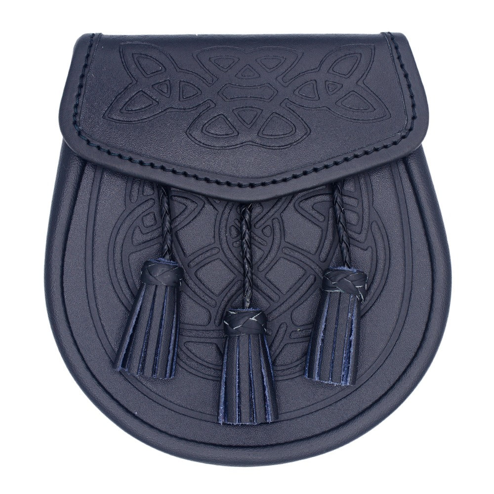 Scottish Celtic Knot Embossed Leather Sporran
