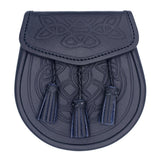 Scottish Celtic Knot Embossed Leather Sporran
