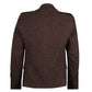Scottish Dark Brown Tweed Argyle Jacket with Vest Back