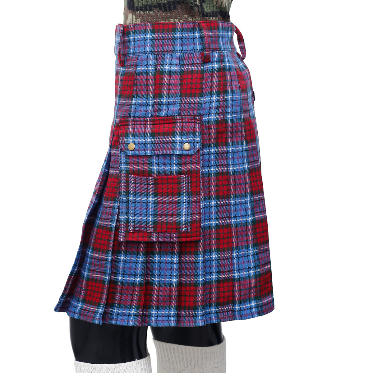 Scottish Dunbroch Tartan Utility Kilt Left