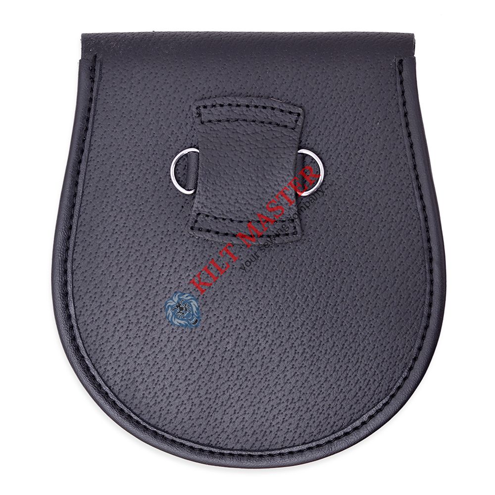 Scottish Fox Fur Sporran Chrome Cantle Three Tassels Back