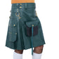 Scottish Green Real Leather Kilt Right