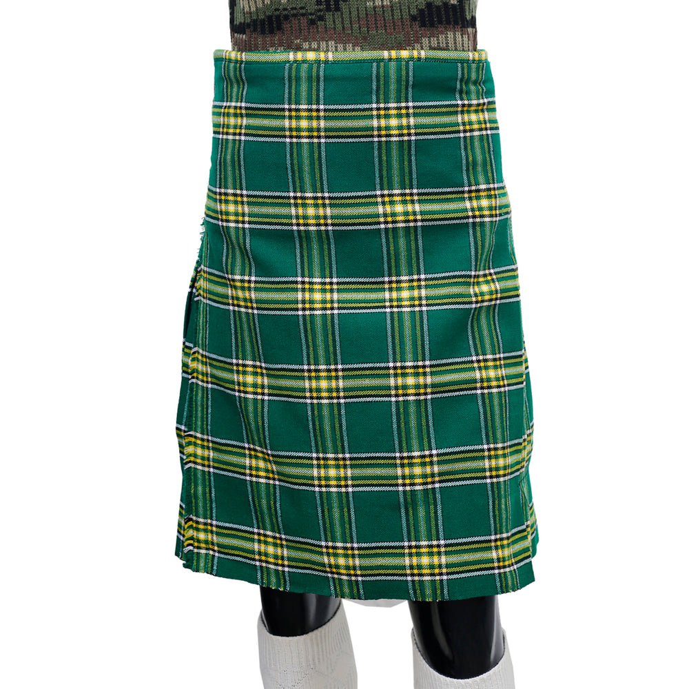 Scottish Irish Green Tartan Kilt Front