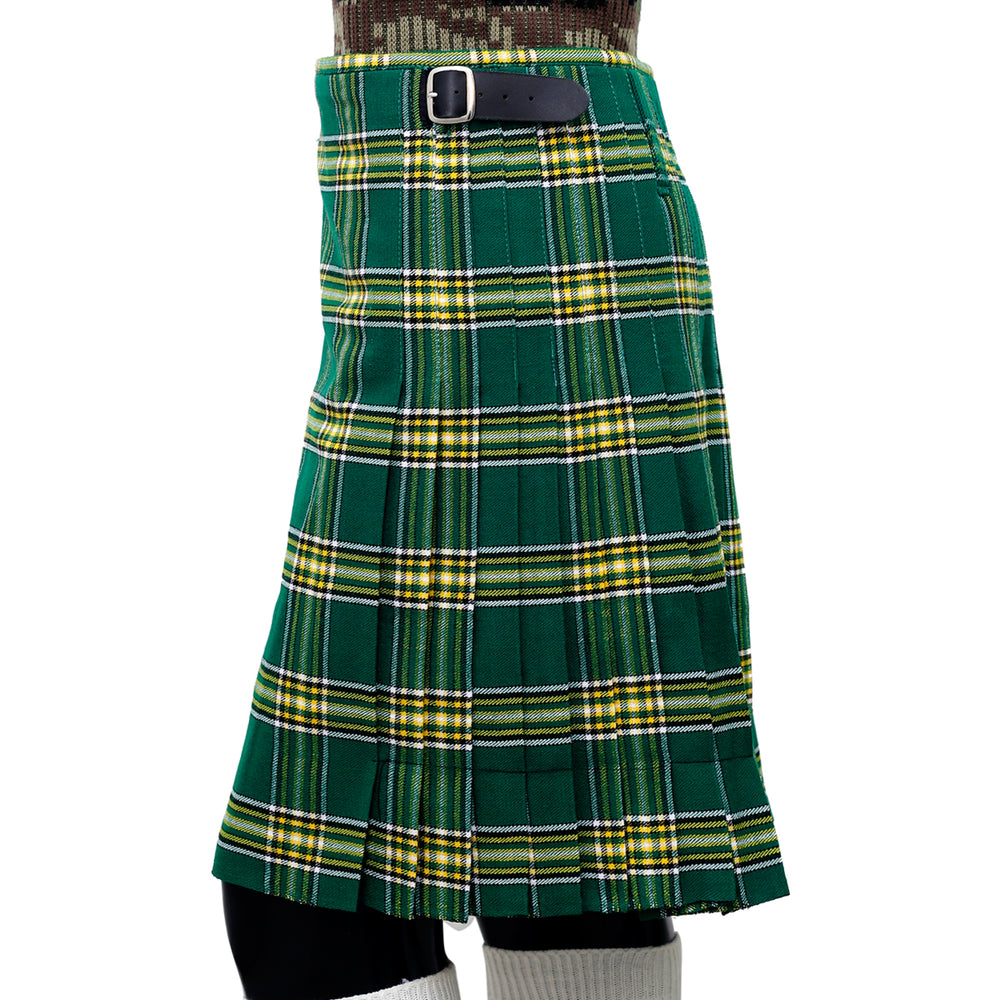 Scottish Irish Green Tartan Kilt Left