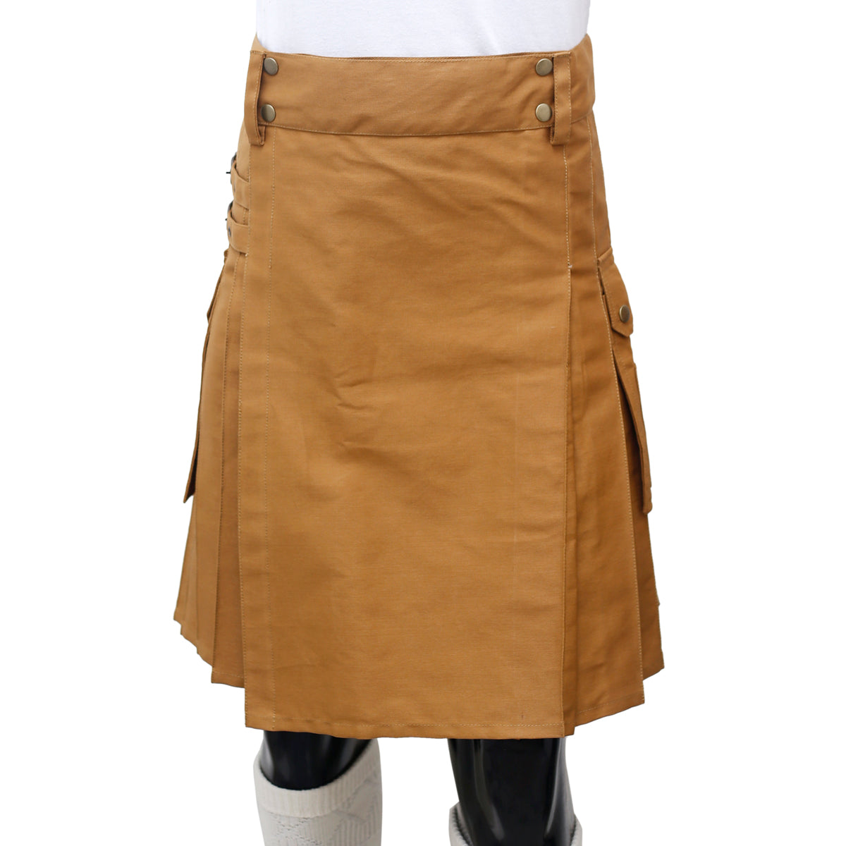 Scottish Khaaki Utility Kilt Front
