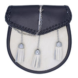 Scottish Leather Pin Drop Sporran with Tassels