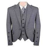 Scottish Light Grey Tweed Argyle Jacket with Vest