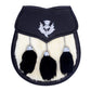 Scottish Semi Dress White & Black Rabbit Fur Kilt Sporran