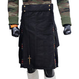 Scottish Black Stewart Hybrid Kilt
