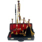 New Handmade Scottish Highland Great Bagpipes Gold Engraved brass Amounts Rosewood Bagpipe Black Color In Different Tartans with Hard case
