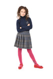 Scottish Grey Tartan Skirt Front