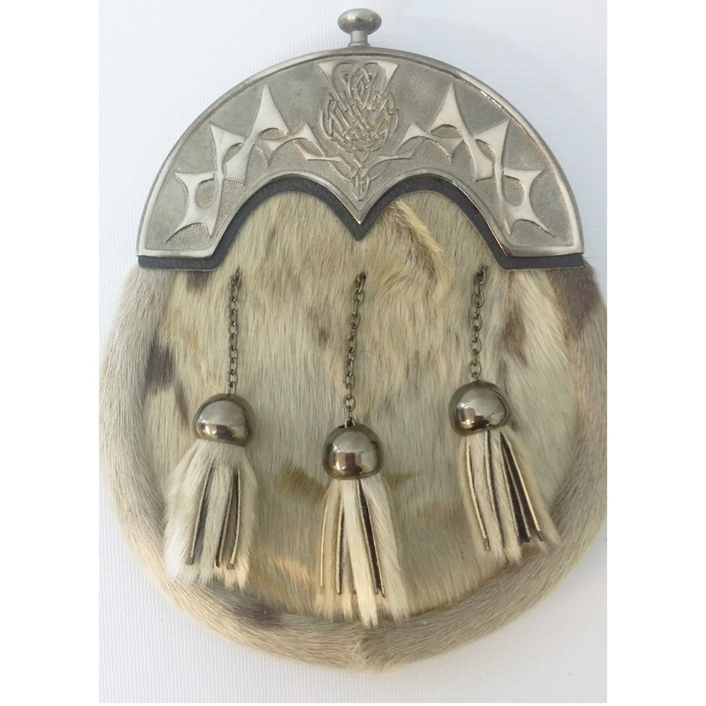 Seal Skin Dress Sporran with Celtic Cantle