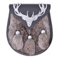 Seal Skin Semi Dress Black Leather Sporran Front
