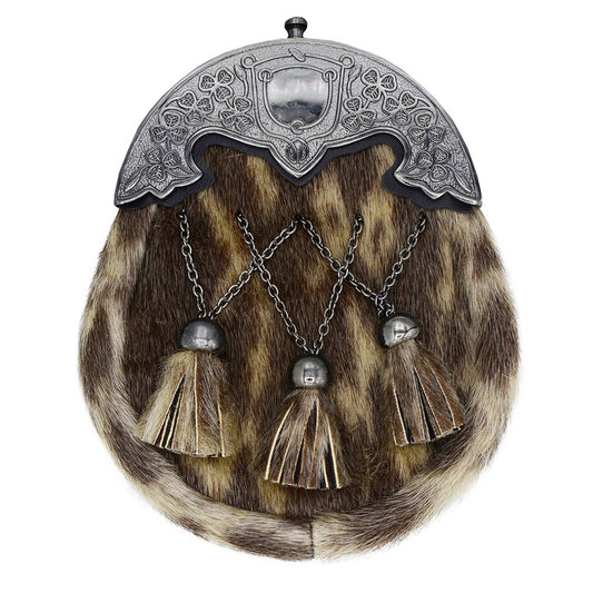 Seal Skin Sporran with Antique Chrome Cantle