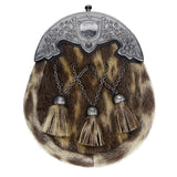 Seal Skin Sporran with Antique Chrome Cantle