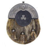 Seal Skin Sporran with Shamrock Badge