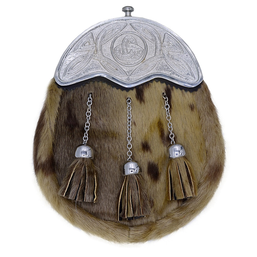 Seal Skin Sporran with Silver Plated Cantle