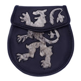 Semi Dress Lion Rampant Leather With Grey Rabbit Fur Sporran