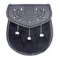 Semi  Dress Scottish Black Leather Seal Skin Sporran