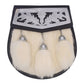 Semi Dress White Rabbit Fur Leather Sporran
