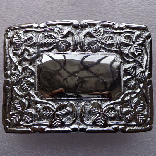 Shamrock Design Kilt Belt Buckle