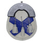 Silver Chrome Scottish Flag Leather sporran Front