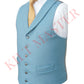 Sky Blue Wool Kilt Vest