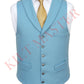 Sky Blue Wool Kilt Vest