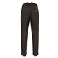 Solid Black Tartan Trouser Back