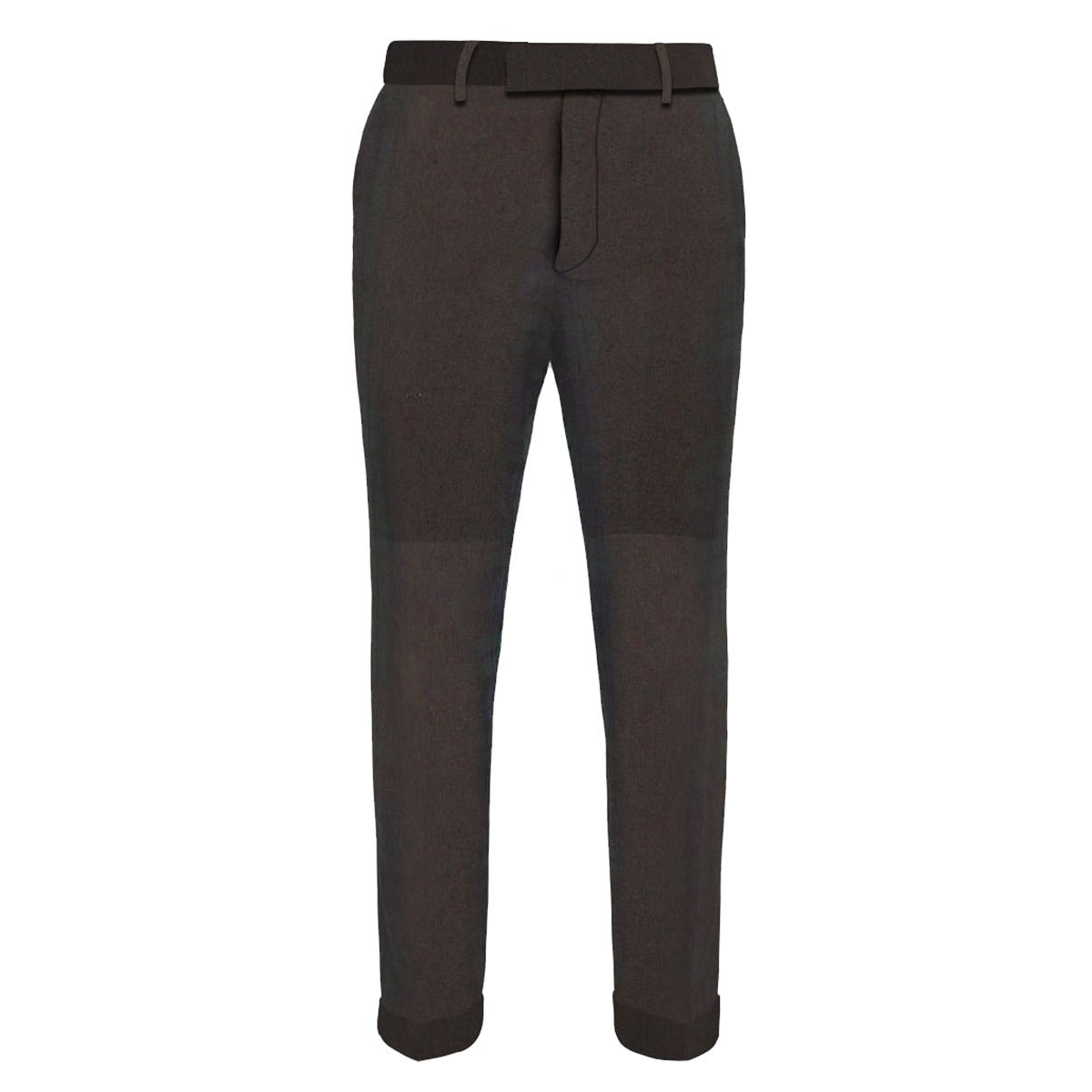 Solid Black Tartan Trouser