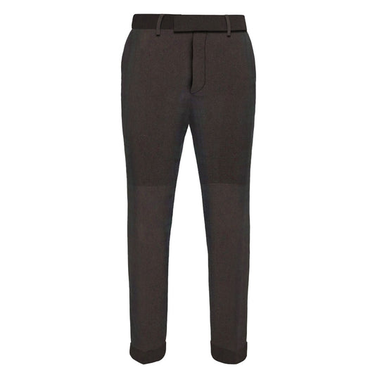 Solid Black Tartan Trouser