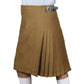 Solid Brown Tartan Kilt Left