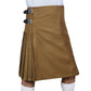 Solid Brown Tartan Kilt Right