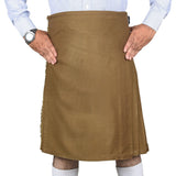 Solid Brown Tartan Kilt