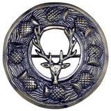 Stag Head Badge Antique Kilt Fly Plaid Brooch
