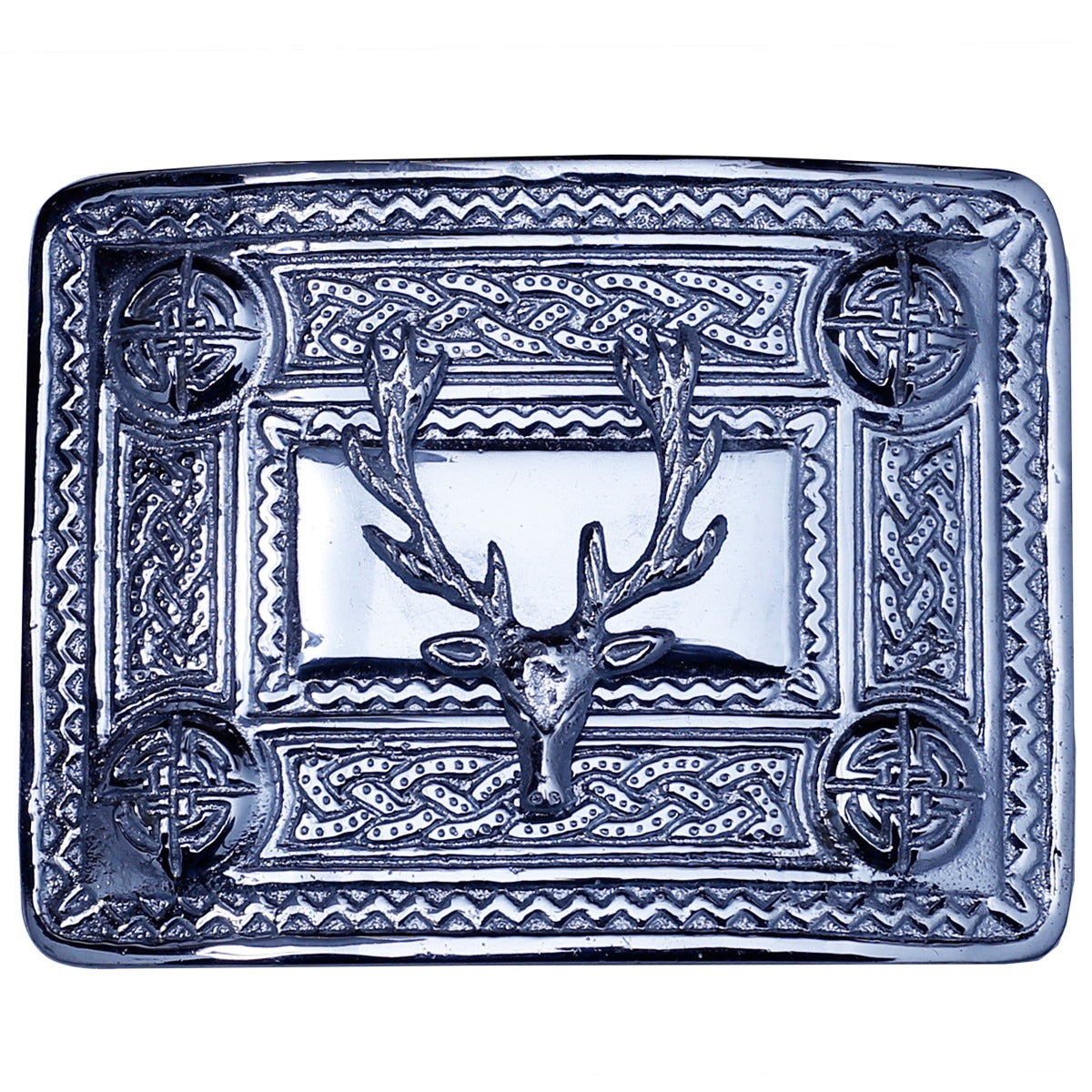 Stage Head Badge Chrome Kilt Belt Buckle