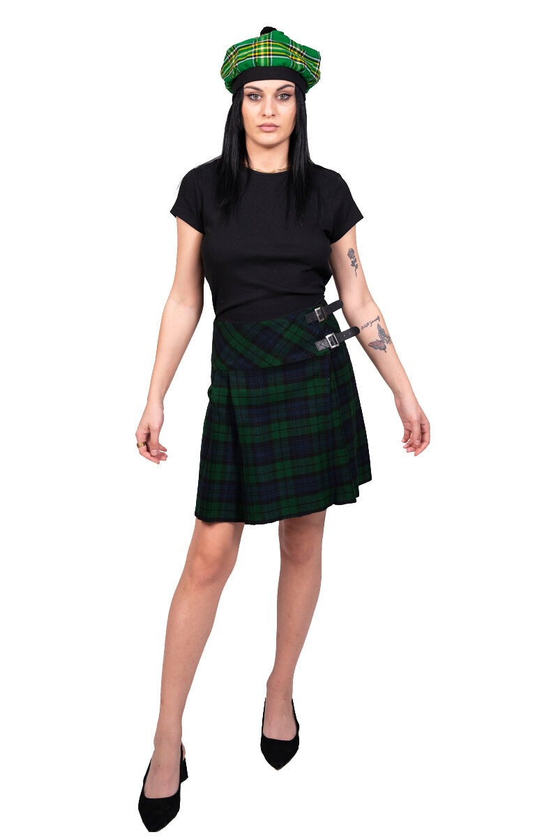 Stylish Black Watch Tartan Skirt Front