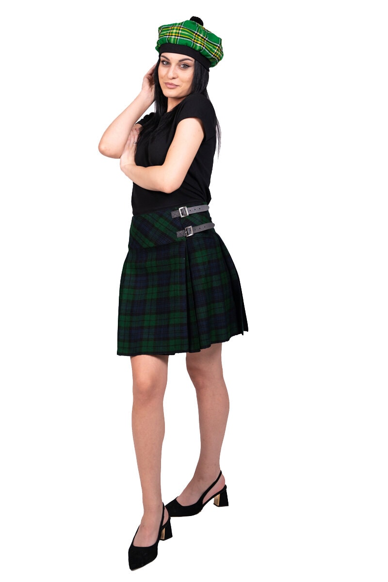 Stylish Black Watch Tartan Skirt Left