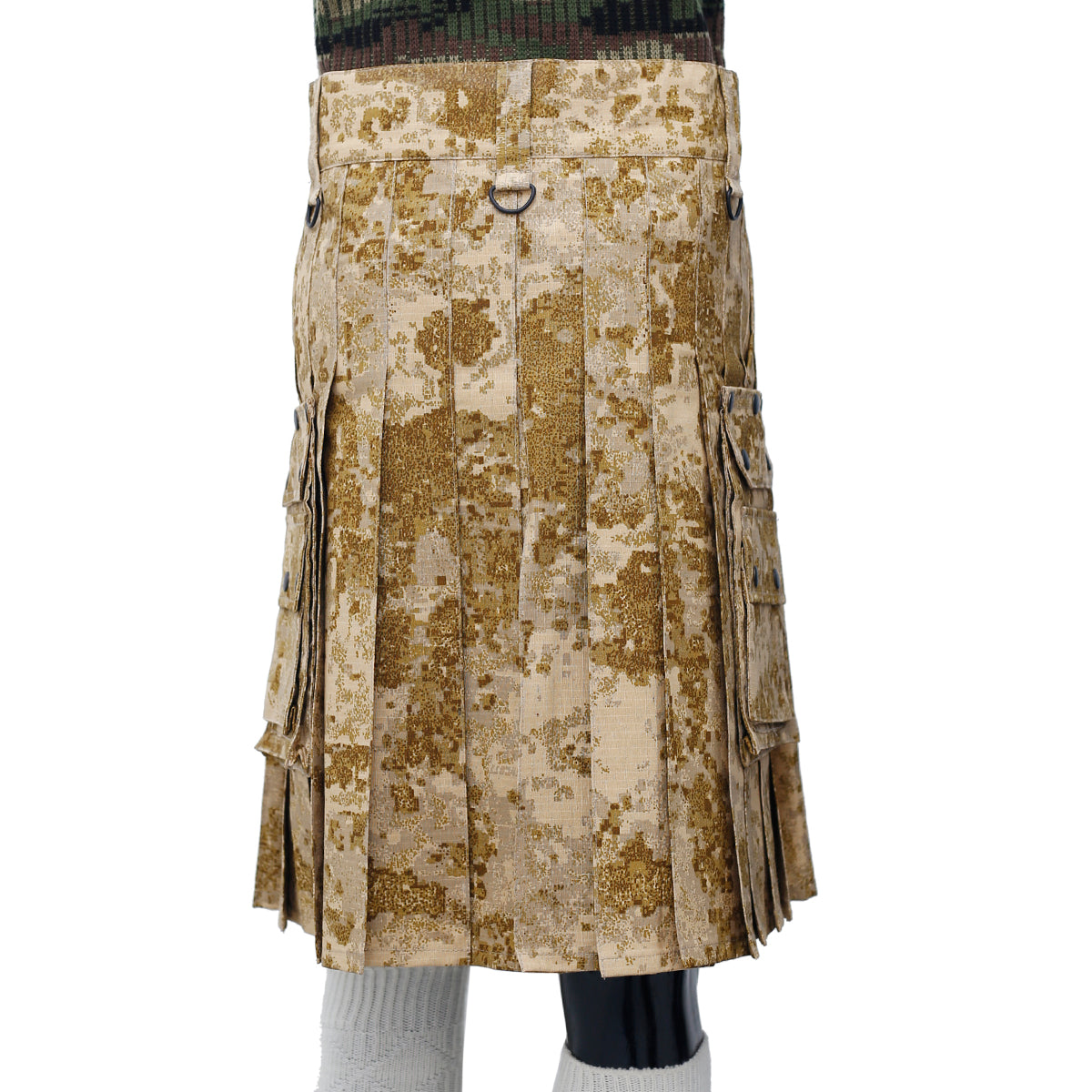 Stylish Desert Camouflage Kilt Back