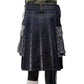 Tactical Hybrid Kilt Black and Grey Back