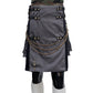 Tactical Hybrid Kilt Black and Grey Front