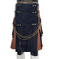 Tactical Kilt Black And Brown Front Photo