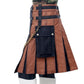 Tactical Kilt Black And Brown Left Photo